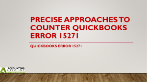 Precise approaches to counter QuickBooks error 15271