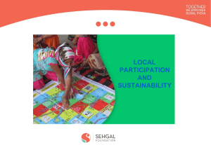 LOCAL PARTICIPATION AND SUSTAINABILITY (1)