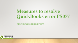 A must follow guide to tackle QuickBooks Error PS077