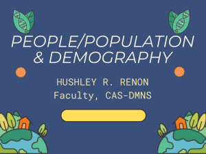 People and Population Demography