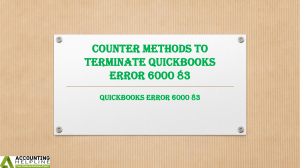 Easy methods for QuickBooks Error 6000 83