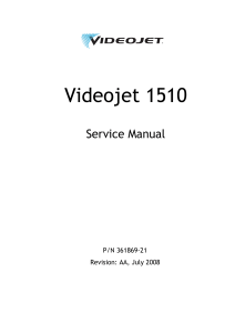 service manualvideojet 1510