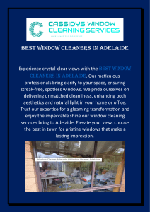 Best window cleaners in Adelaide.