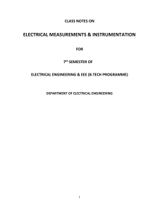 Electrical Measurements & Instrumentation