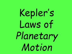 Keplers Law Notes