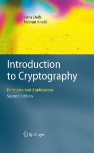 Introduction to Cryptography - Principles and Applications