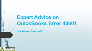 Best ever guide to fix QuickBooks Error 40001