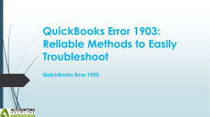 Easy guide for QuickBooks Error 1903