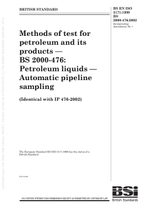 BS EN ISO 3171 1999 , Methods of
