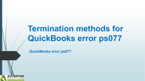 Here's the methods to resolve QuickBooks Error PS077