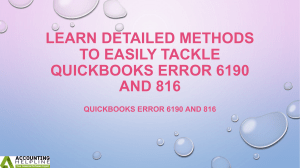 A proper guide to eliminate QuickBooks error 6190 and 816