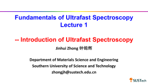 Fundamentals of Ultrafast Spectroscopy 20231219163641