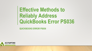 Tackle QuickBooks Error PS036 without technical knowledge