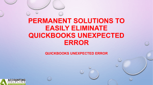 A proper guide to eliminate QuickBooks Unexpected Error
