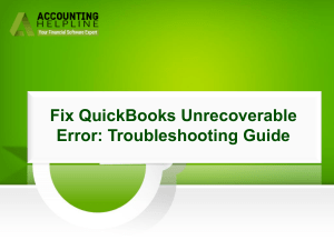 Quick Solutions To Resolve QuickBooks Unrecoverable Error