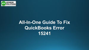 Easy Ways TO QuickBooks Error 15241