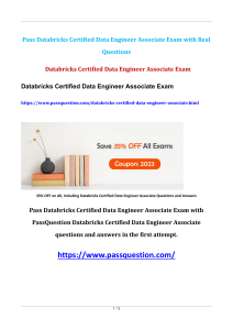 Databricks Certified Data Engineer Associate Exam Questions