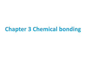 chapter 3 chemical bonding (edition 5th 25th Octo 2023）IGCSE  Chemistry Don