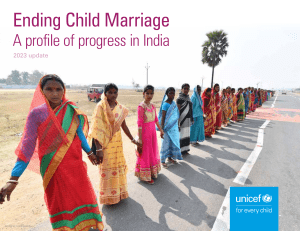 Ending Child Marriage-profile of progress in India 2023