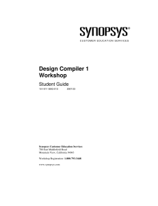 Design Compiler 1 Student Guide 2007.03-clear