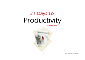 31 days to productivity ebook