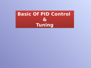 Basic Of PID Control & Tuning Basic Of PID Control 