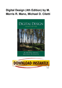 Digital Design 4th Edition by M Morris R