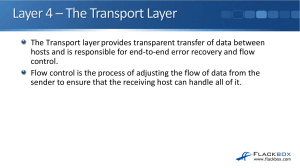 05-02 The Transport Layer Header, Transmission Control Protocol TCP and User Datagram Protocol UDP