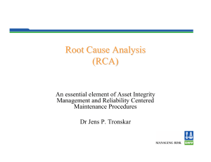Root Cause Analysis 