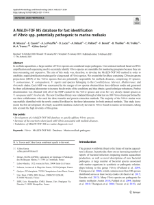 A MALDI-TOF MS database for fast identification