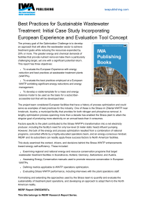 IWA Publishing - Best Practices for Sustainable Wastewater Treatment  Initial Case Study Incorporating European Experience and Evaluation Tool Concept - 2018-07-19