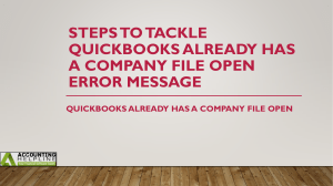 A complete guide to fix QuickBooks Already Has a Company File Open