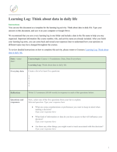 Learning-Log-Template -Think-about-data-in-daily-life