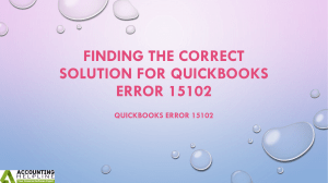 Eliminate QuickBooks Error 15102 without technical knowledge