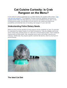 Can Cats Eat Crab Rangoon