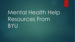 Mental Health Help Resources From BYU