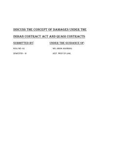 DISCUSS THE CONCEPT OF DAMAGES UNDER THE