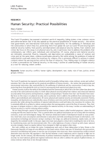 Human Security Practical Possibilities