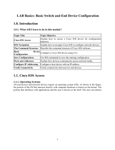 LAB Basics - Basic Configurations
