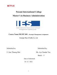 PARAMI 031222 Assignment for Strategic Management