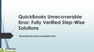 Easy guides for QuickBooks Unrecoverable Error