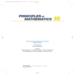 Grade 10 Principles Of Mathematics