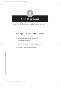 Entrepreneur's Toolkit Tools and Techniques to Lau... ---- (Chapter 1 Self-Diagnosis)