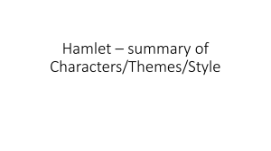Hamlet - summary of notes