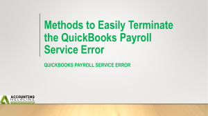 Easy guide for QuickBooks Payroll Service Error