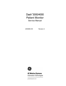 Marquette Dash 3000-4000 - Service Manual