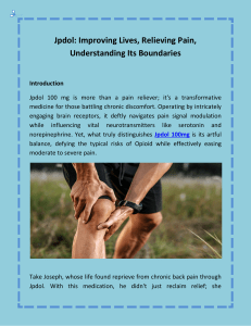 Jpdol Improving Lives, Relieving Pain Understanding Its Boundaries