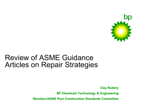 Review of ASME Guidance Articles on Repair Strategies