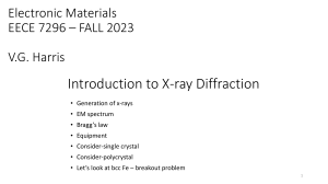 7296 FALL 2022 X-ray diffraction