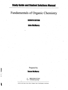 맥머리 기본유기화학 7판 솔루션  fundamentals of orga